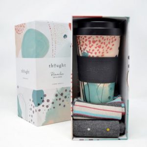 Arrah Bamboo Women's Gift Set Coffee Cup and Socks Box