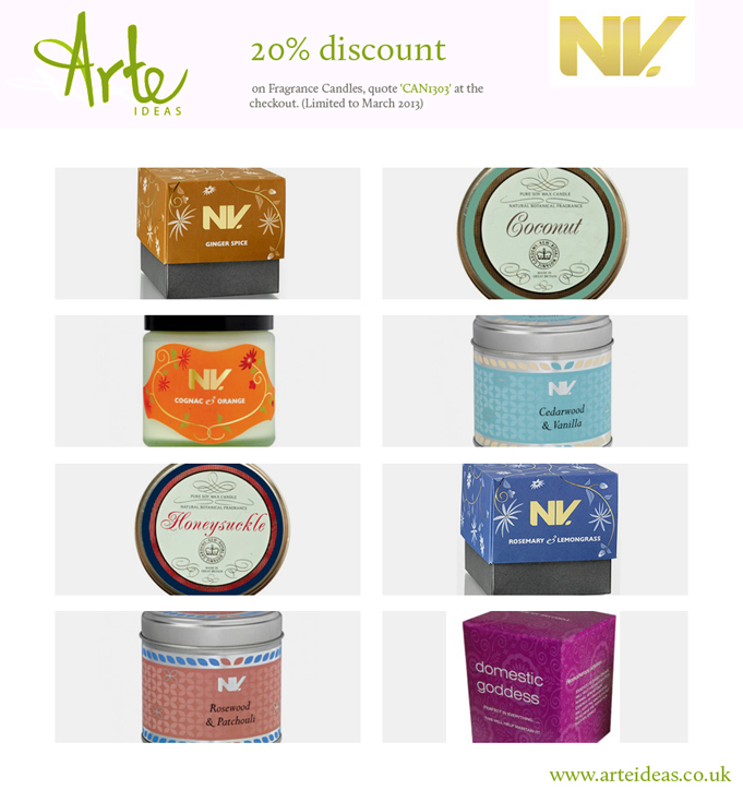 25% discount on Fragrance Candles