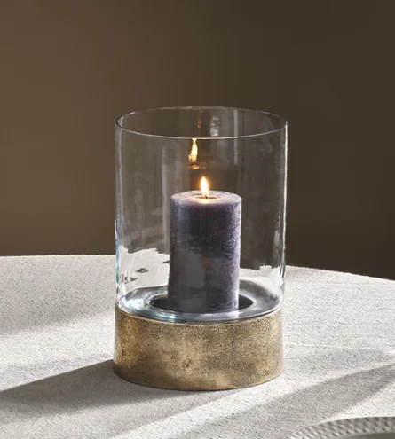 Nkuku Rustic Soy Blend Pillar Candle - Charcoal
